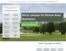 Tablet Screenshot of denver-business-lawyer.com